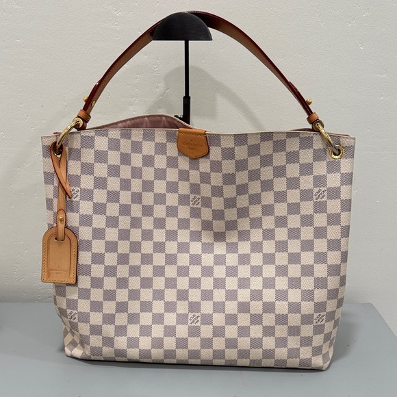Louis Vuitton Handbags - Louis Vuitton graceful MM damier Azur rose ballerine interior